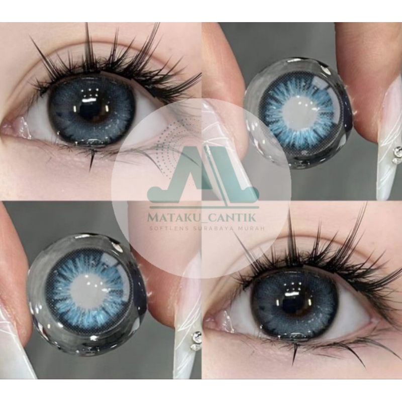 Softlens Biru 16 MM Mata Barbie Normal & Minus PREMIUM | Softlens Biru | Softlens Barbie | Softlens 