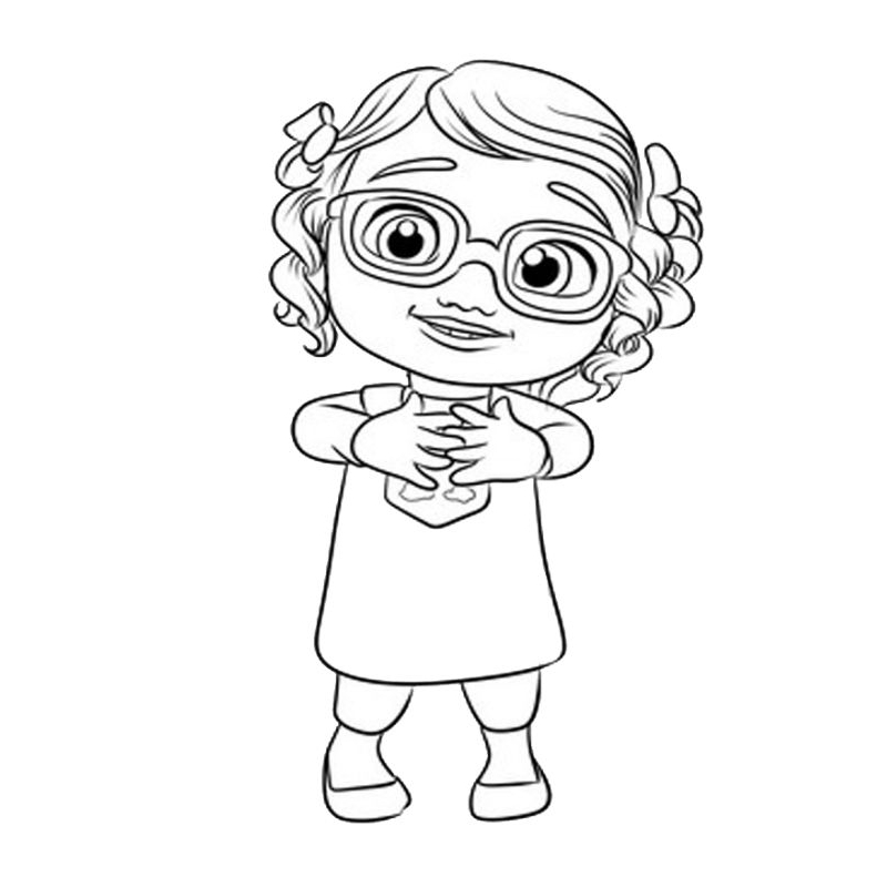 

Buku / lembar kertas mewarnai gambar coco melon anak cewek