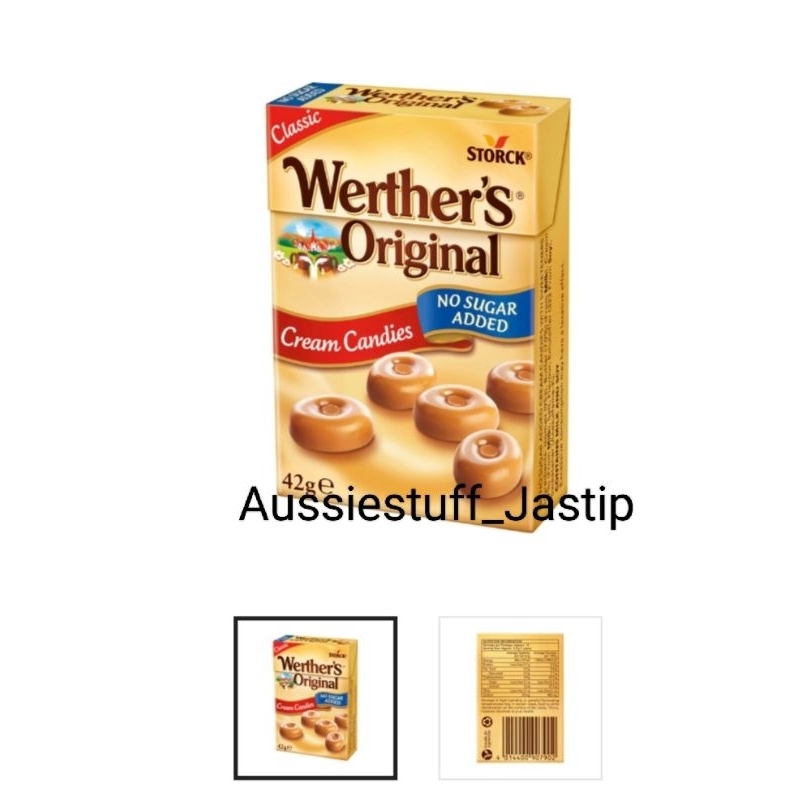 

WERTHER'S original cream candy pouch 42gr No sugar