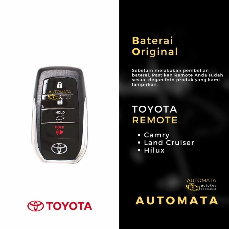 Baterai Kunci Remote Keyless Mobil Toyota Land Cruiser