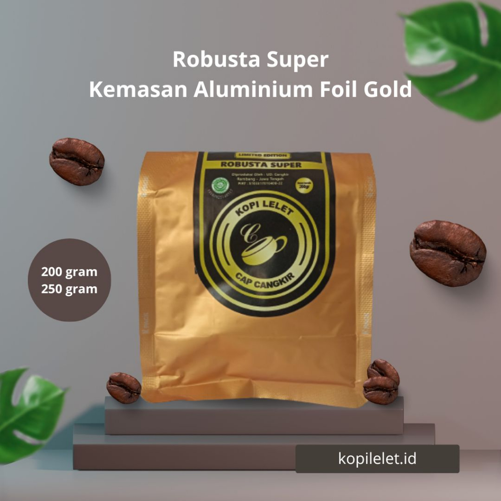 

Kopilelet.id! Kopi Robusta Super Lelet Cangkir Khas Lasem Rembang Kemasan Aluminium Foil Gold