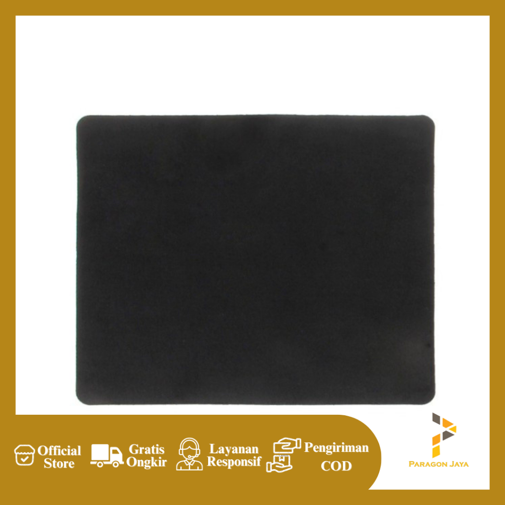 Original Mousepad Polos Lebar Hitam - Gaming Mouse Pad Desk Mat