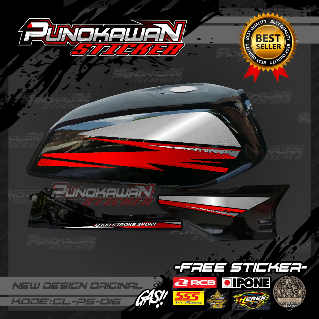 STRIPING GL DECAL STIKER GL PRO / GL MAX VARIASI STICKER MOTOR 16