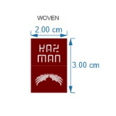 

label woven damask KAZMAN