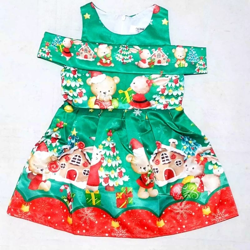 DRESS ANAK PEREMPUAN IMPORT MURAH NATAL SABRINA