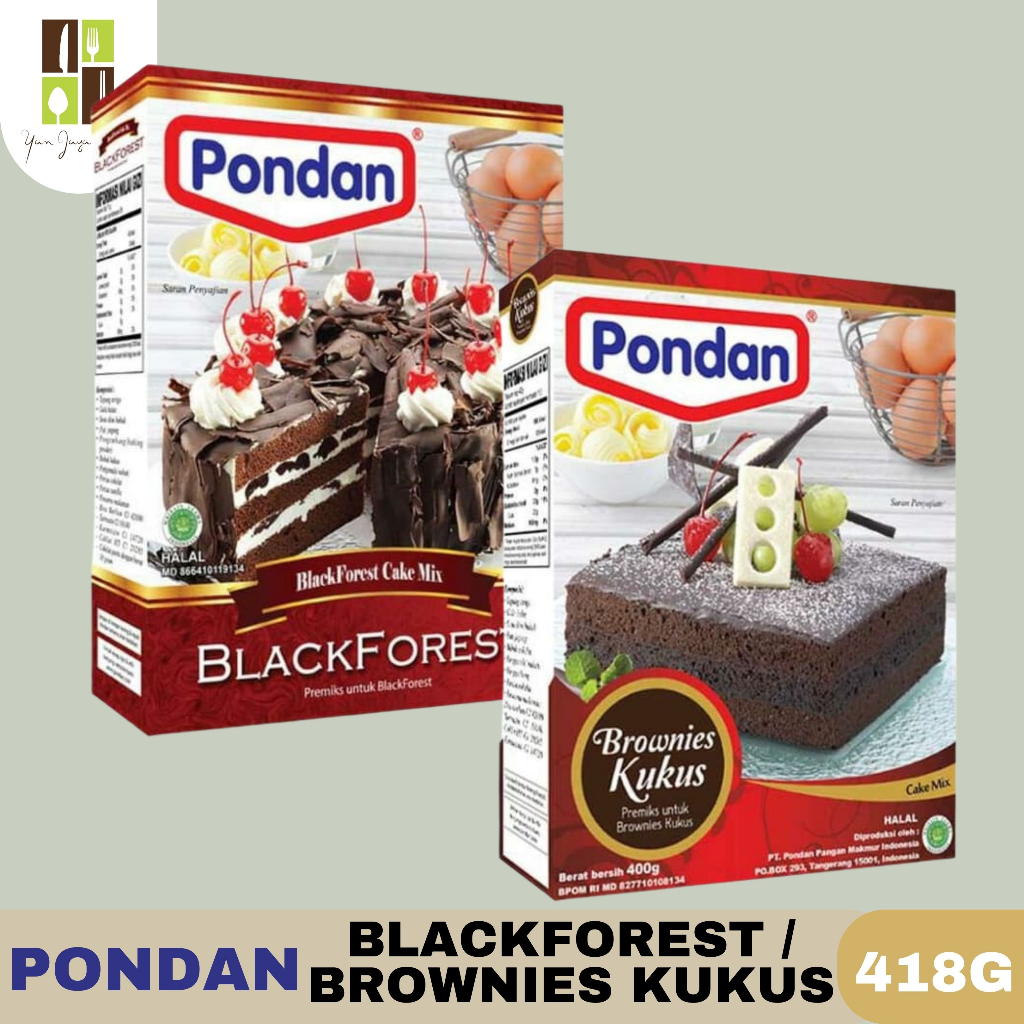 

Pondan Brownies Kukus 400g/ Brownis / Cake Mix Black Forest 418g Kemasan Box