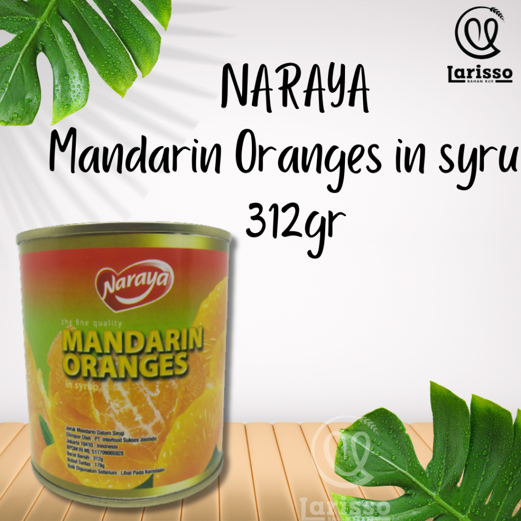 

NARAYA MANDARIN ORANGES IN SYRUP 312GR JERUK MANDARIN KALENG DALAM SIRUP JERUK KALENG