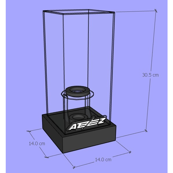 Lightstick ATEEZ Versi 2 / Rak Lightstick ATEEZ Versi 2 / Box Lightstick ATEEZ Versi 2 Dengan Lampu