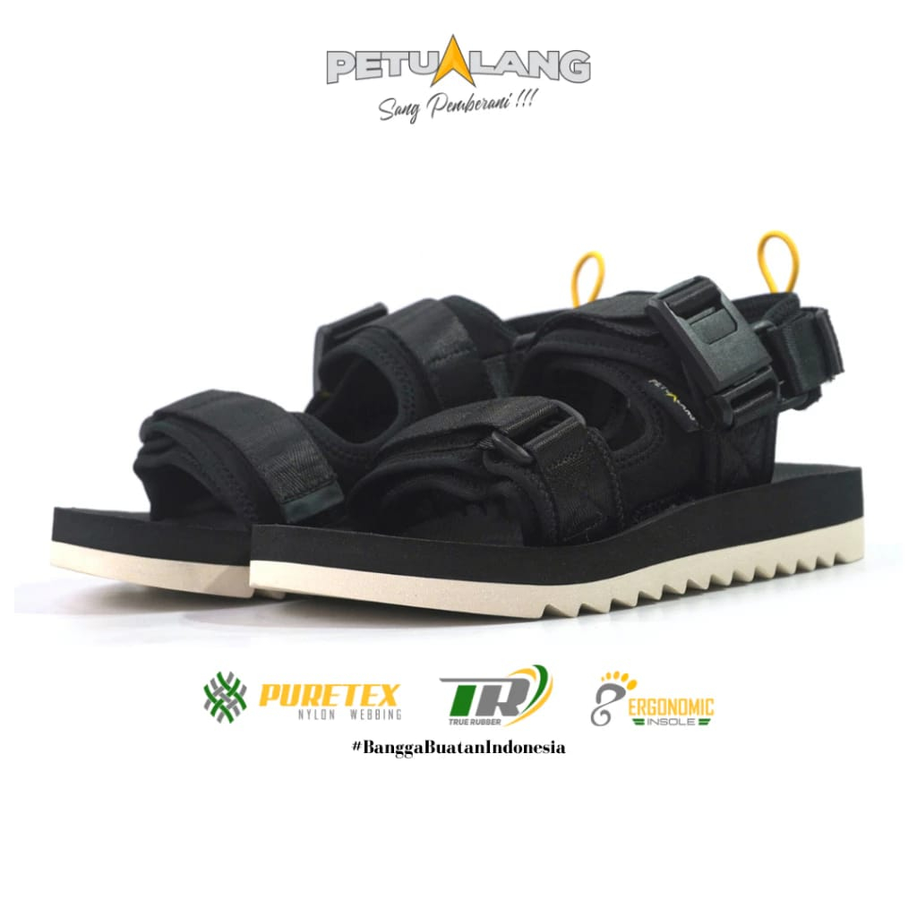 SENDAL Petualang Primo - Sandal Gunung/Hiking Slide Pria Wanita Petualang Original