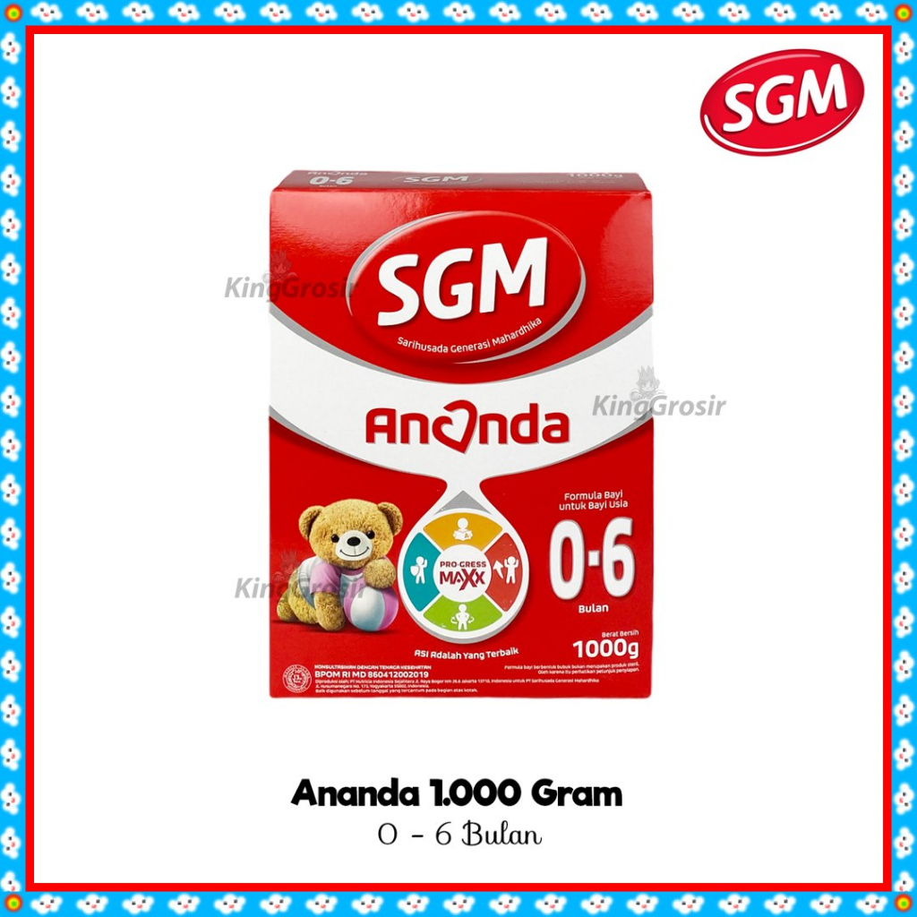Susu SGM Ananda 0-6 bulan 1000gr / SGM Ananda 6-12 bulan 1000gr Susu Formula Bayi