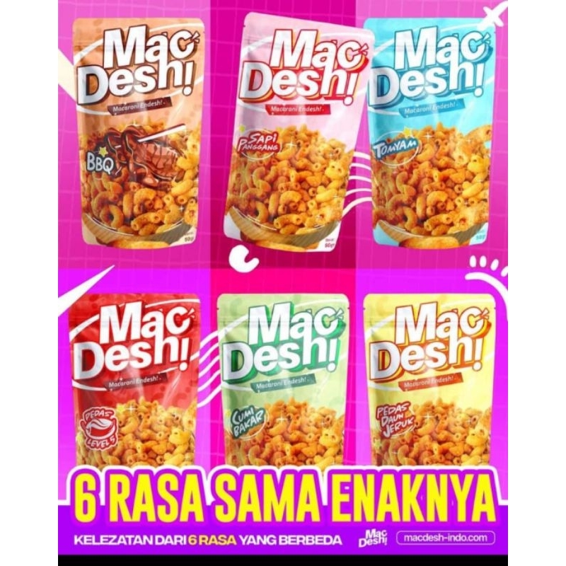 

Cemilan Macaroni endesh/jajanan kekinian