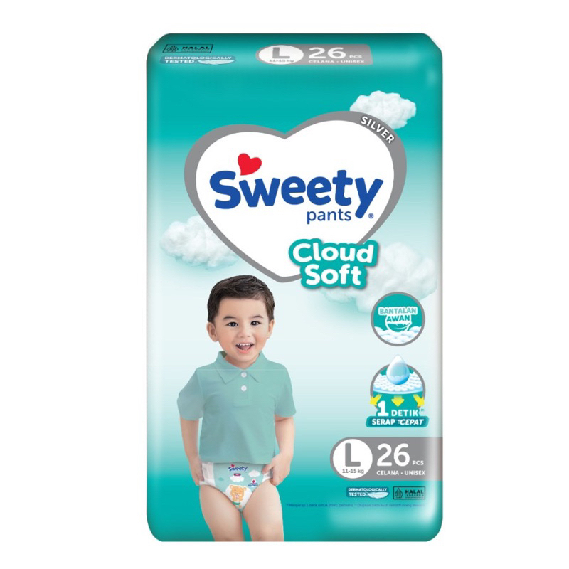Popok/Pampers Sweety silver L26