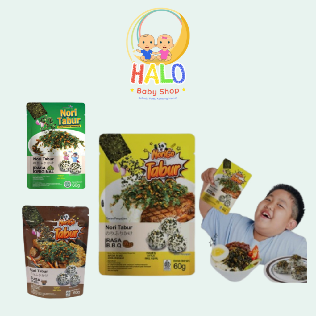 

Norigo Crispy Seaweed Snack Rumput Laut 20gr - Norigo Tabur 60gr Halal