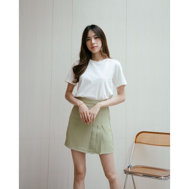 [ Kyomi ] Tiffany Top Tee Shirt Wanita Korean Import