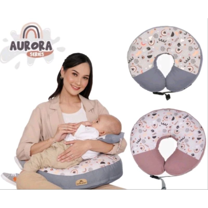 moms baby bantal menyusui aurora series