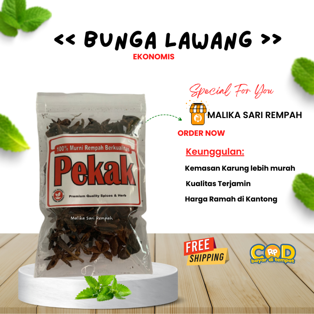 

Bunga Lawang / Pekak ekonomis [ 25 gr]-MSR