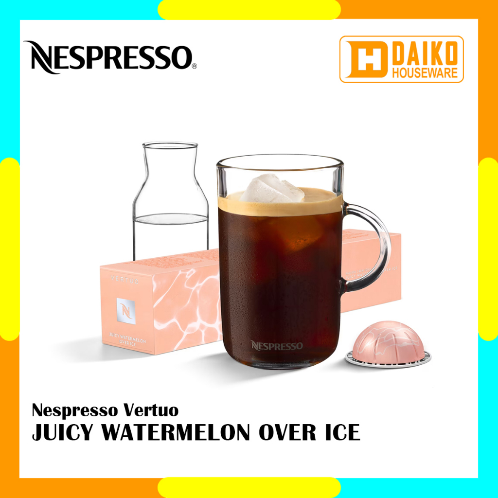 

Capsule Nespresso Vertuo Juicy Watermelon Over Ice Pack - Kopi Kapsul Medium Roast Coffee Kopi Kapsul Barista Creations Citarasa Juice Semangka