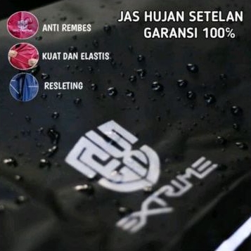 Jas Hujan Motor EXTRIME Pria dan Wanita Bahan Tebal