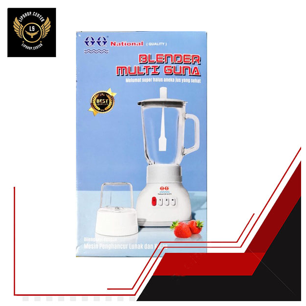 Blender Kaca National QQ 2 in 1 Blender QQ National Warna Putih/blender kaca
