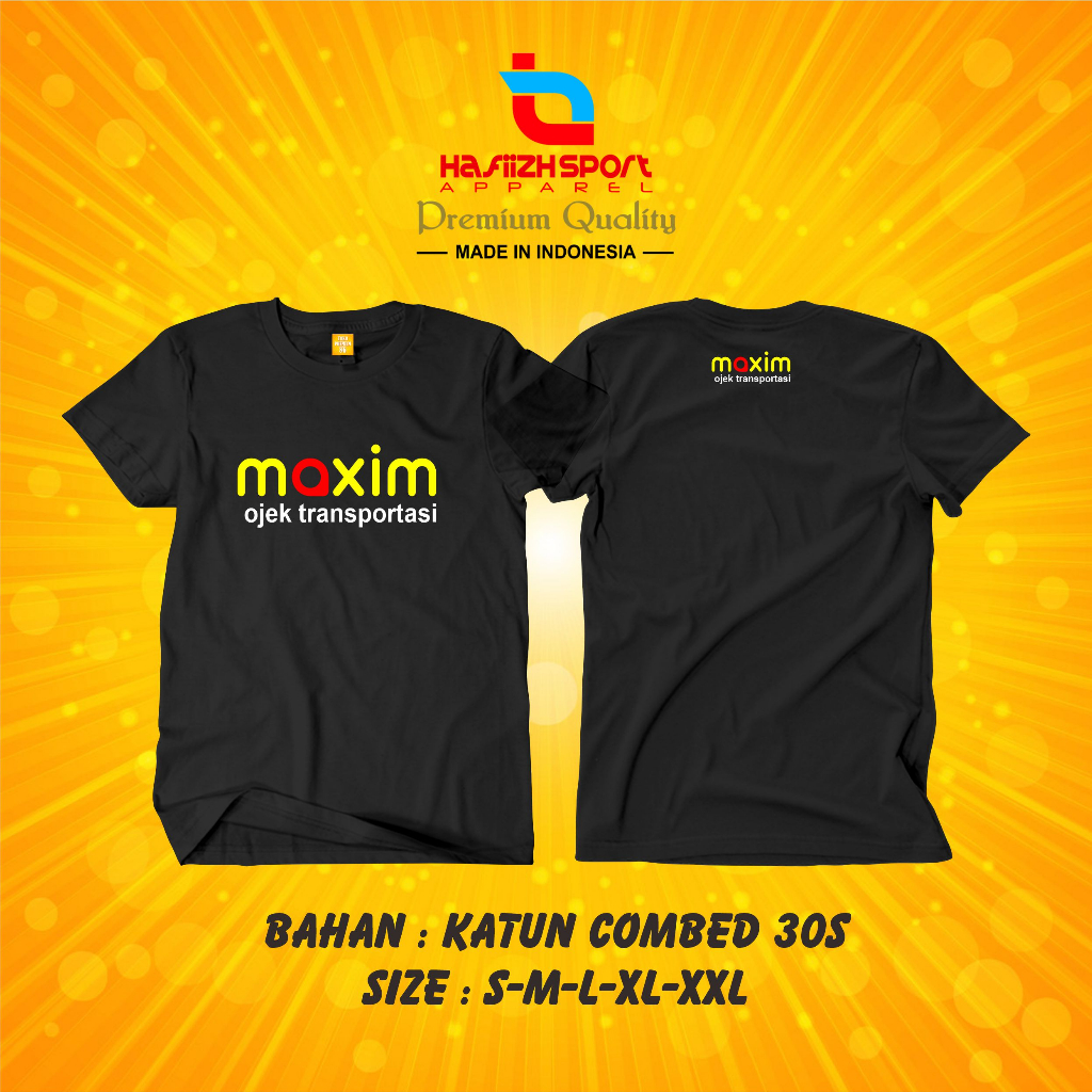 KAOS BAJU MAXIM OJEK TRANSPORTASI PREMIUM