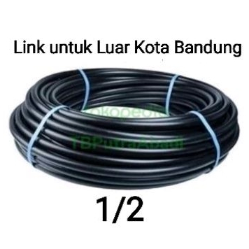 Selang PE Hitam 1/2 inch Pipa HDPE 1/2" Selang PDAM Selang Hitam Pipa PE Eceran 1 Meter