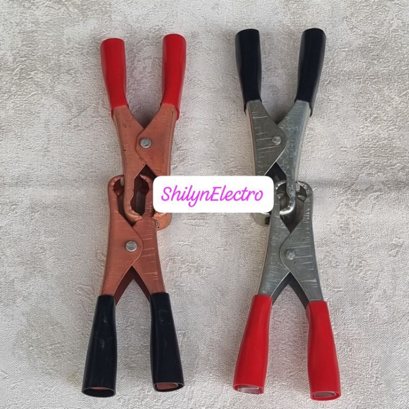 JEPIT AKI BUAYA BESAR 10CM TEMBAGA SILVER JEPIT AKI