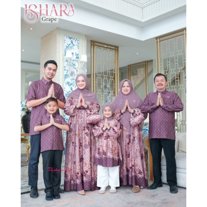 FAMSET ISHARA ZABANNIA // BAJU KELUARGA //  COUPLE IDUL FITRI 2024 TERBARU // IED SWRIES 2024