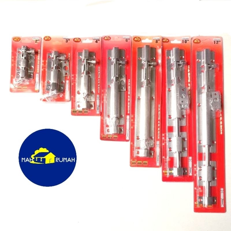 Grendel Gerendel Selot Pintu Jendela STAINLESS STEEL Stenlis SS Besi - ATS 6" 6 inch