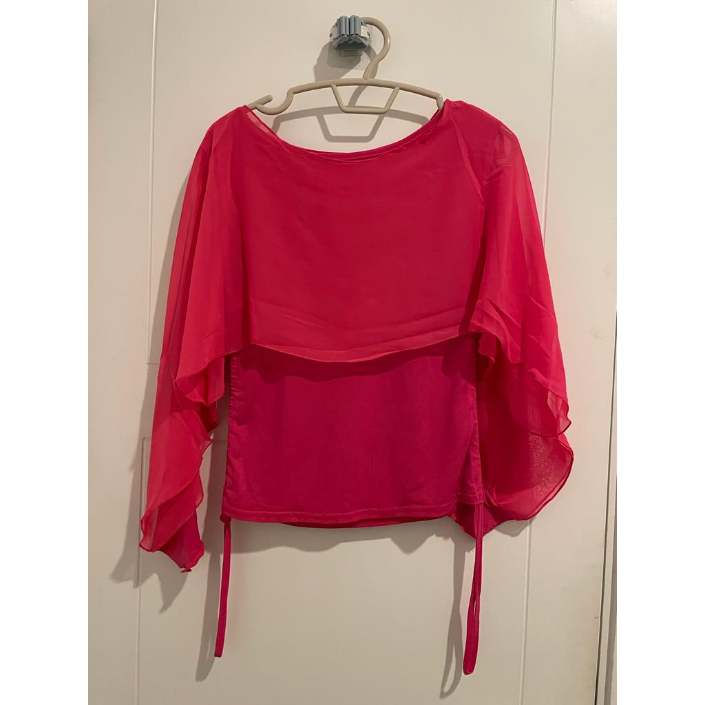 PRELOVED PINK TOP / ATASAN MERAH MUDA WANITA LINE DANCE / BAJU MENARI