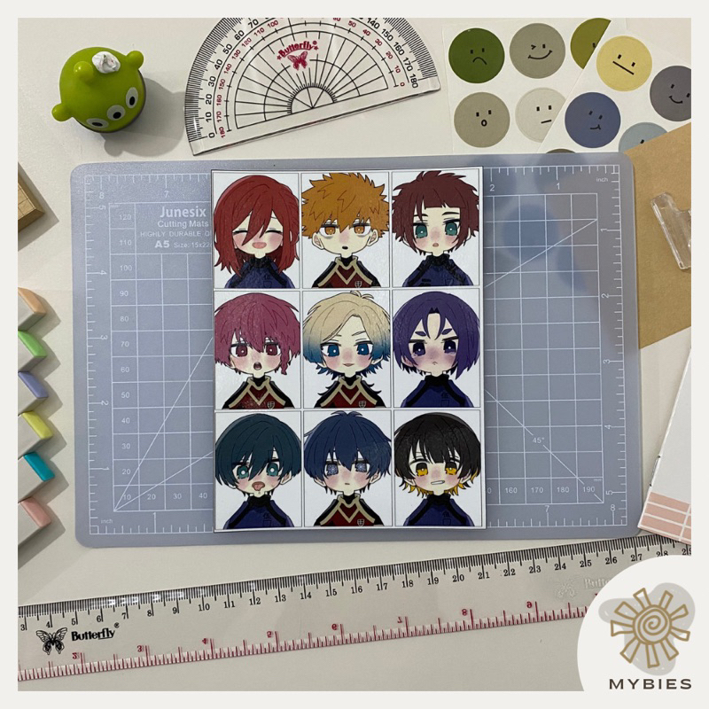 

Sticker Characters Blue Lock Kiss Cut (9pcs)