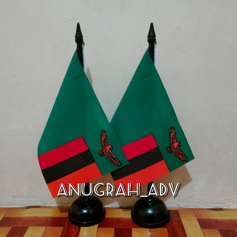 

tiang kayu bendera meja ZAMBIA