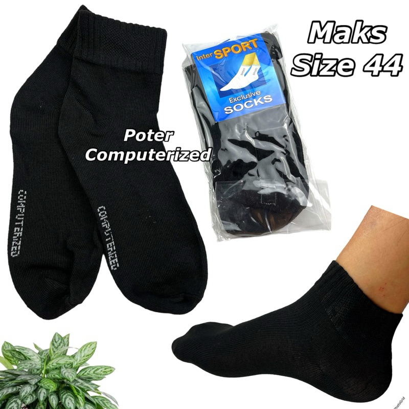 3 Pcs Kaos Kaki Hitam Pendek Mata Kaki Pria Cowok Sport Dewasa Polos Computer Hidden Invisible Katun