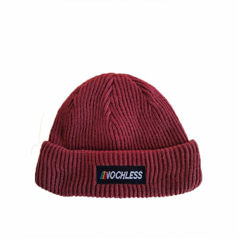 NOCHLESS-BEANIE HAT MAROON| topi kupluk beanie hat topi pria wanita dewasa
