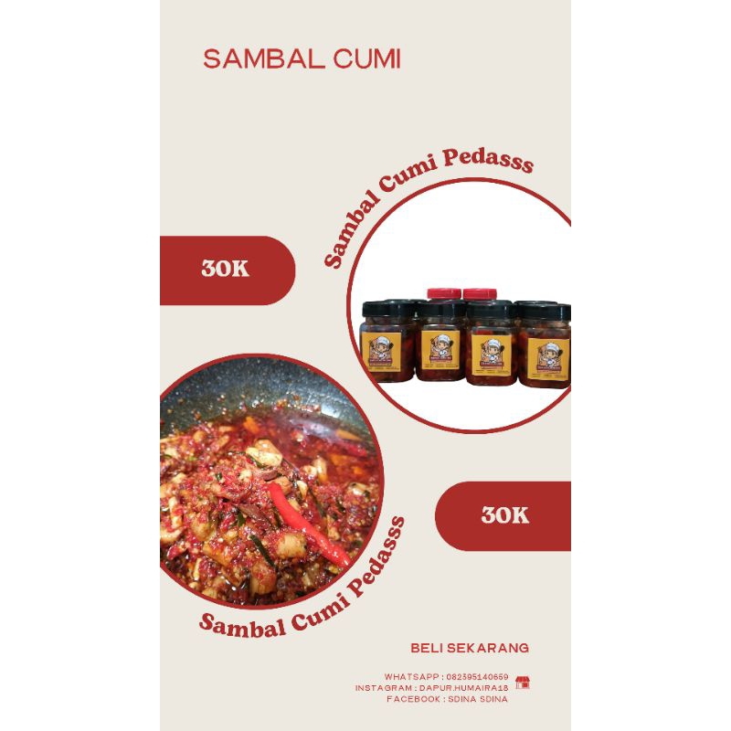 

Sambal Cumi Pedasss mampuss