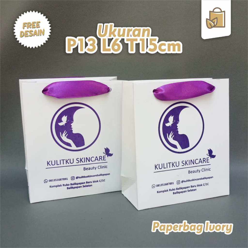 Paperbag skincare Tas kertas skincare free desain