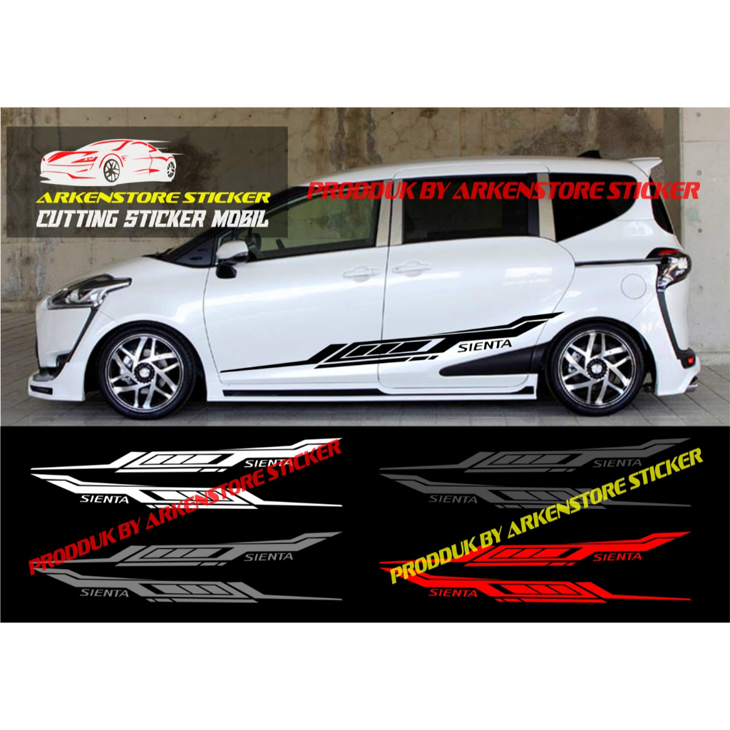 cutting sticker mobil sienta sticker stiker mobil toyota sienta