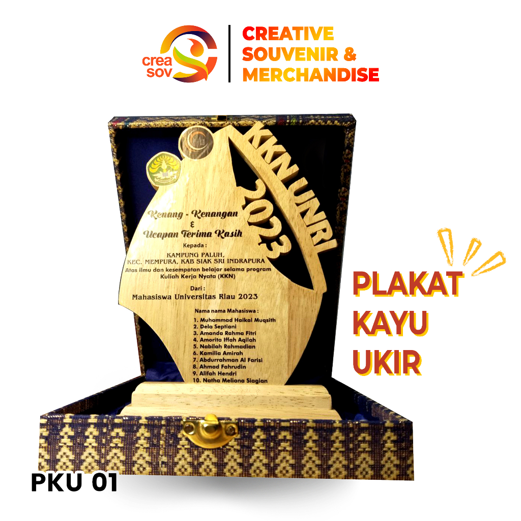 Creasov Plakat Kayu Plakat Custom Plakat Kayu Custom Plakat Wisuda Plakat Magang Plakat KKN