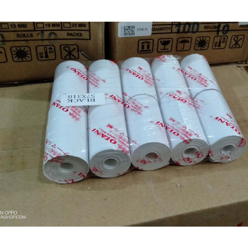 

(promo) Kertas Struk Thermal 1pack isi 10 roll 57x30 / 57x31mm coreless OTANI Printer 58mm Bluetooth