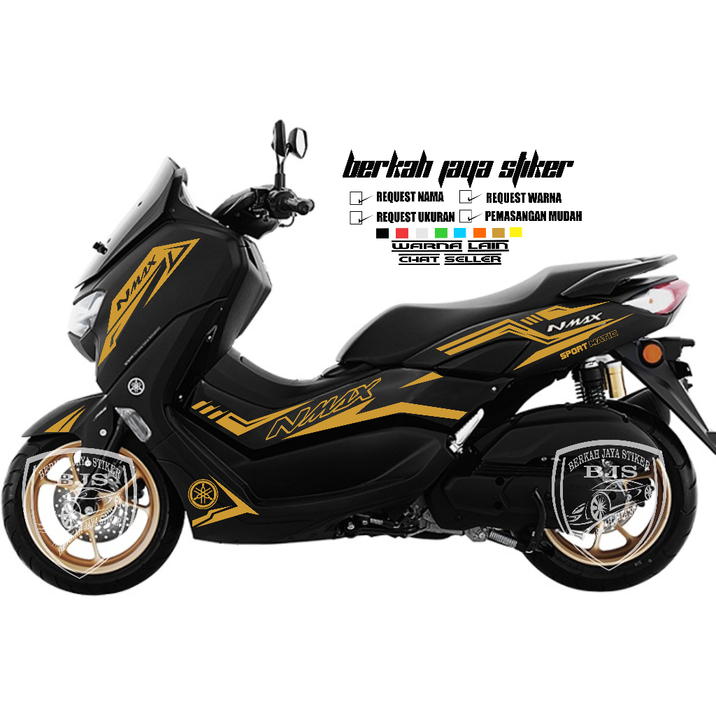 Striping Stiker Lis Body Motor Yamaha OLD N Max 2015 2016 2017 2018 2019 New Nmax 2020 2021 CSNN25