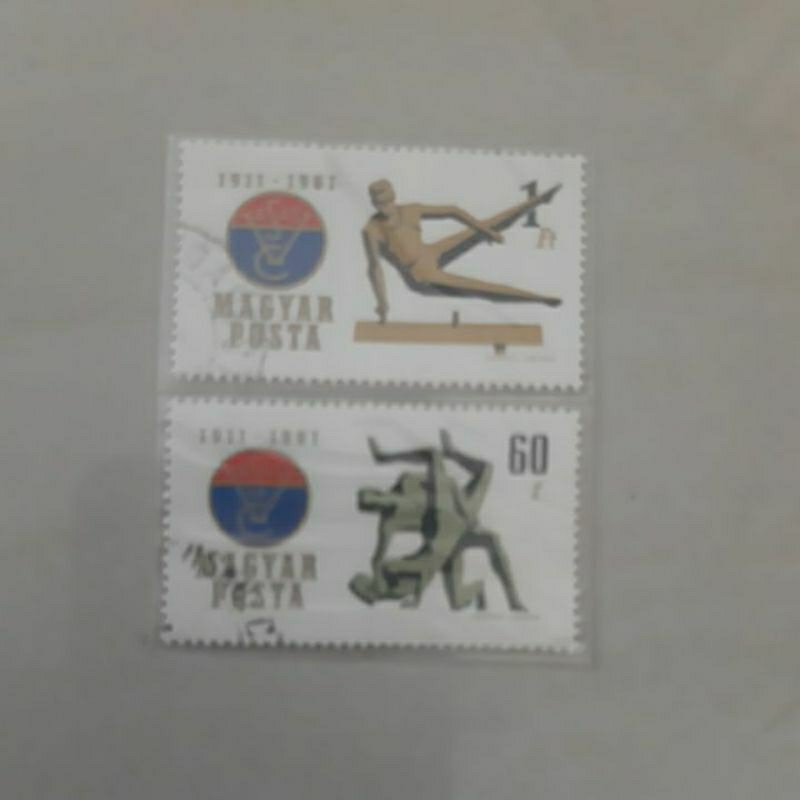 

Perangko Magyar posta 1961 seri olahraga set 2 prangko
