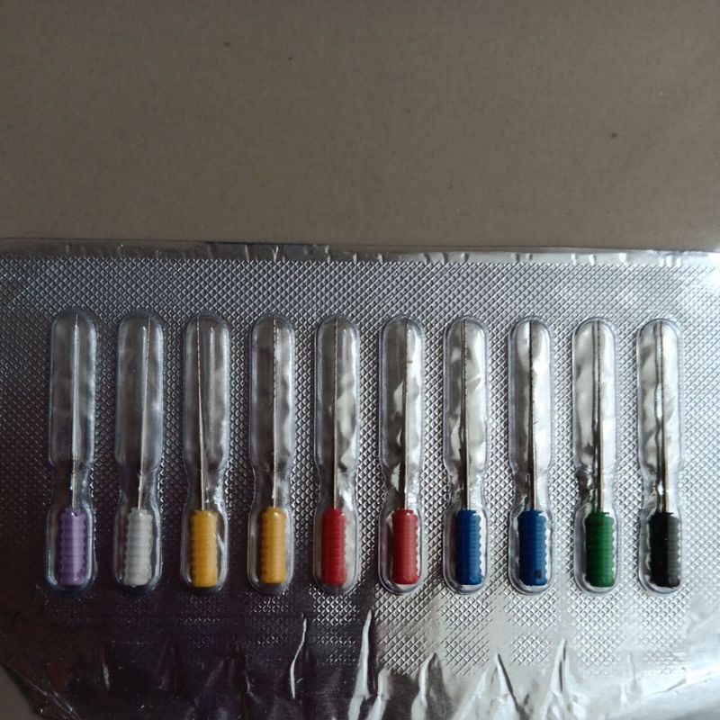 Barbed broach dentsply spiro colorinox / endo jarum ekstirpasi