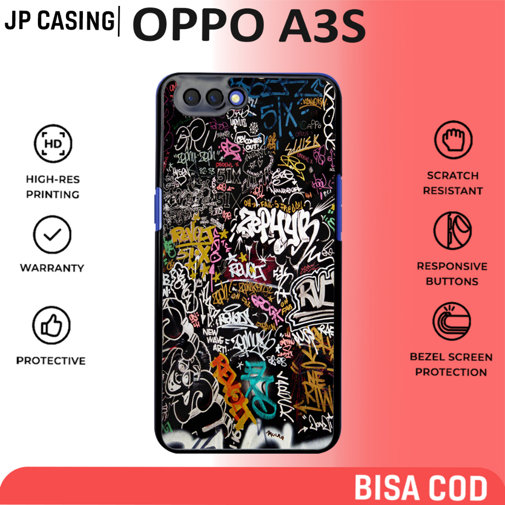 case oppo a3s terbaru motif aesthetic grafiti art keren cute casing cewek hp mewah bahan softcase ha