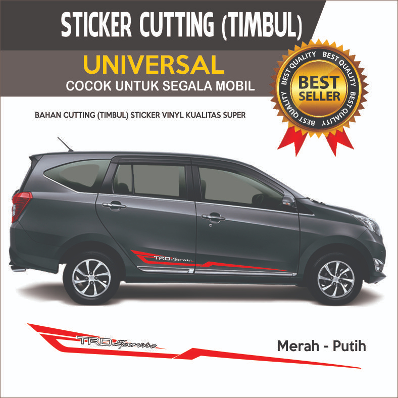 sticker cutting universal stiker striping list mobil abu-abu calya sigra  avanza inova xenia ertiga
