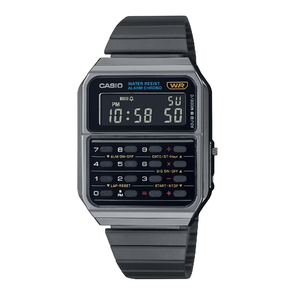 Casio Jam Tangan Digital Calculator Unisex Original CA-500WEGG-1BDF