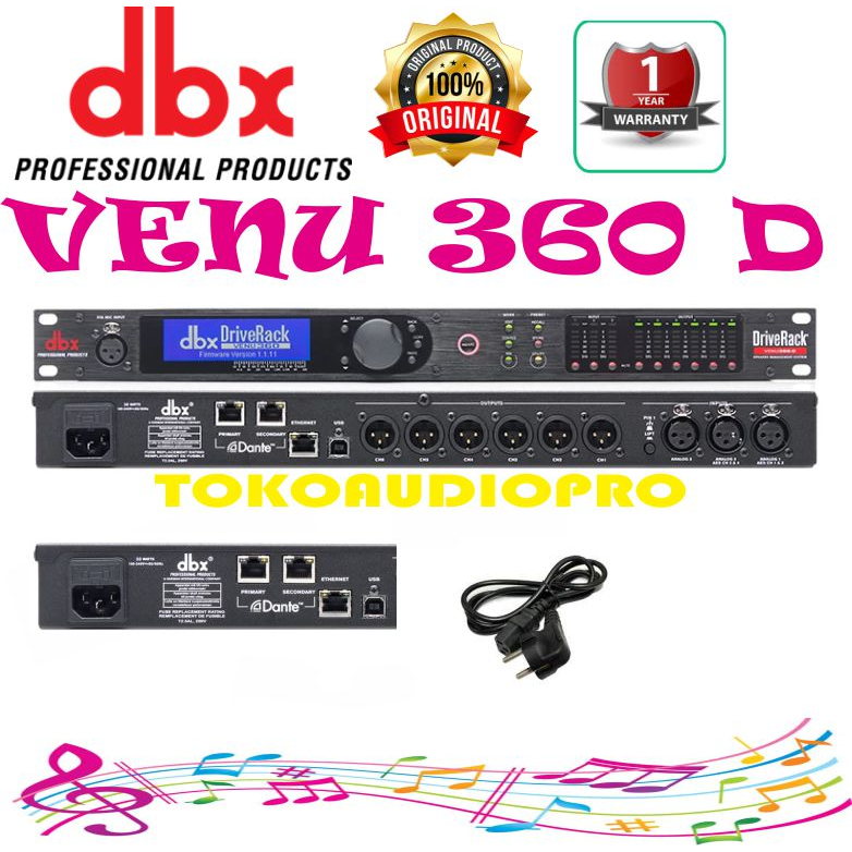 Dlms DBX DriveRack VENU360 D With System Dante Venu-360D Dlms Venu360D