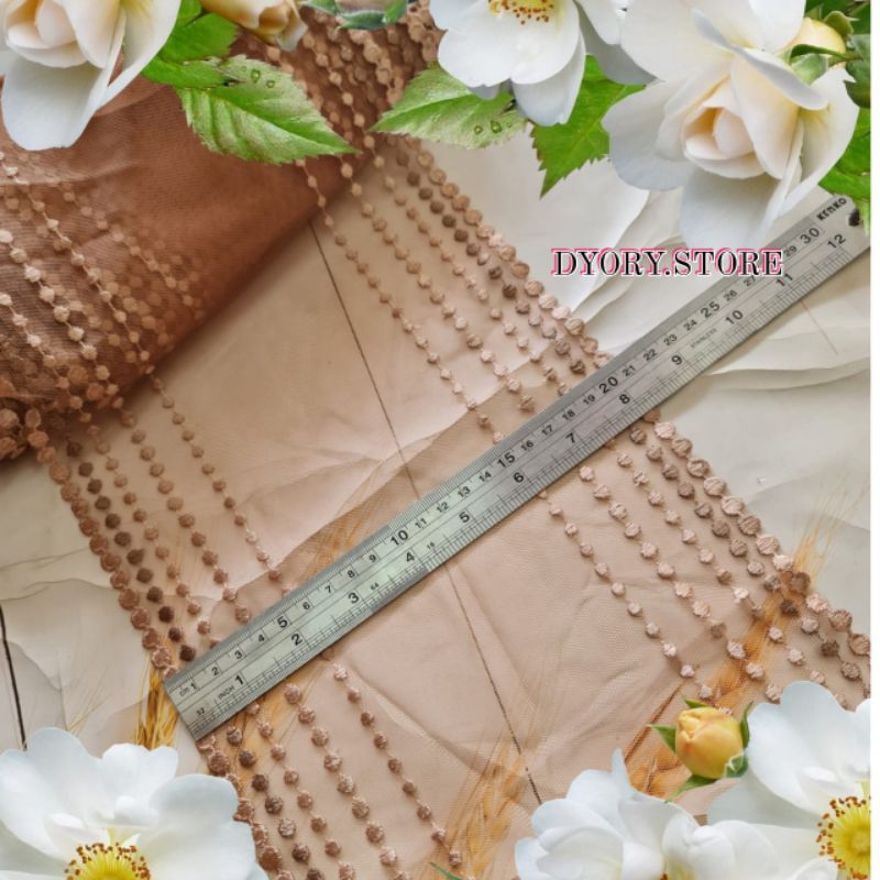 Renda tile/tule,lebar 20cm (harga permeter)