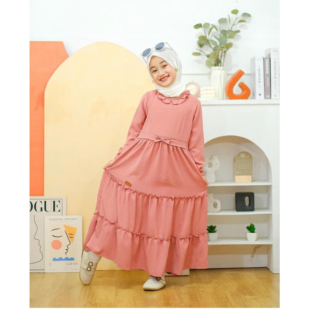 MAURA DRESS/MUSLIM ANAK/DRESS CRINKEL