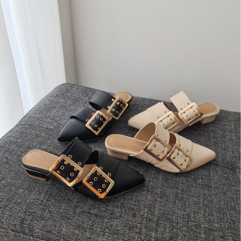 Bloomberg FIRA - Sepatu Mules Heels Wanita Big Size Jumbo 41-45 - Heels 3cm