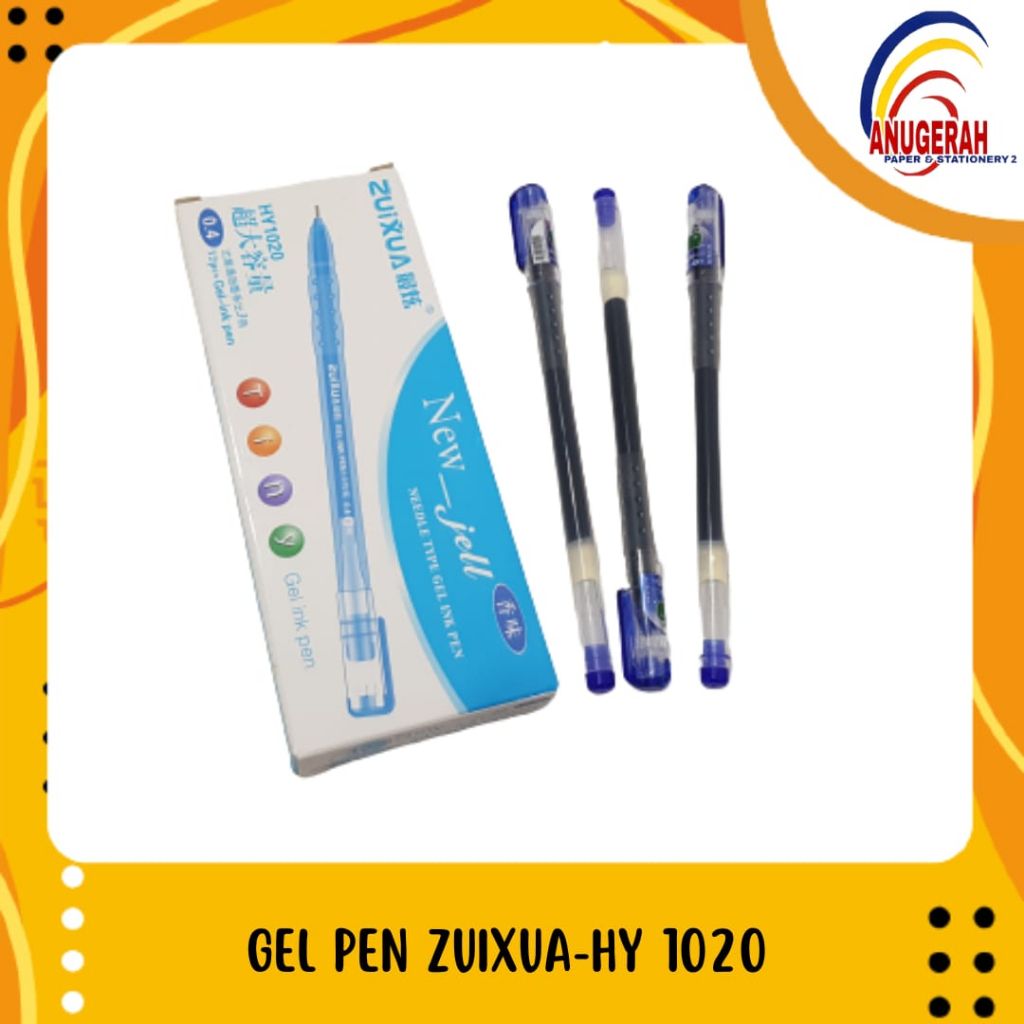 

BOLPOIN GEL ZUIXUA HY1020 0.4 BIRU (LSN)
