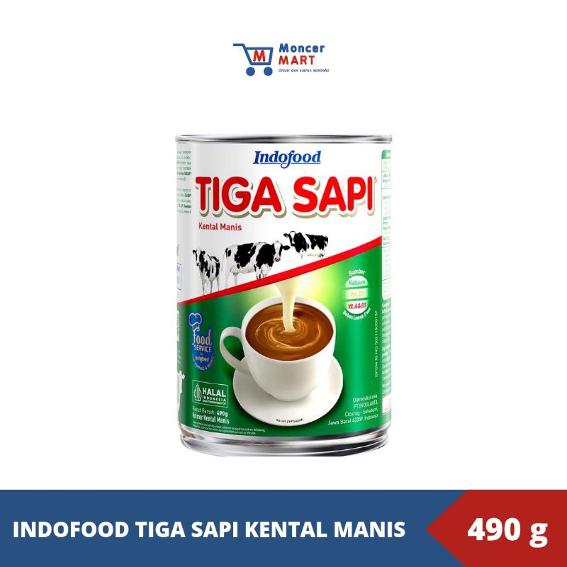 

Indofood Tiga Sapi Kental Manis Kaleng 490 g